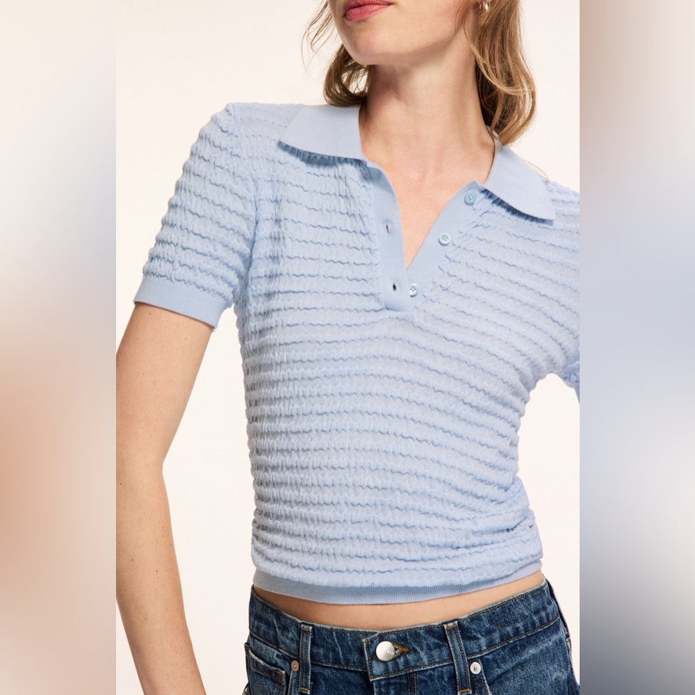 Frame Smocked Polo